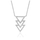 Triple Triangle Pendant with Diamonds in 14k White Gold (1/5 cttw) RCJ