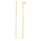 14k Yellow Gold Long Paperclip Chain Dangle Earrings RCJ