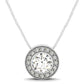 Diamond Halo with Center Bezel in 14k White Gold (5/8 cttw) RCJ