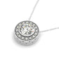 Diamond Halo with Center Bezel in 14k White Gold (5/8 cttw) RCJ