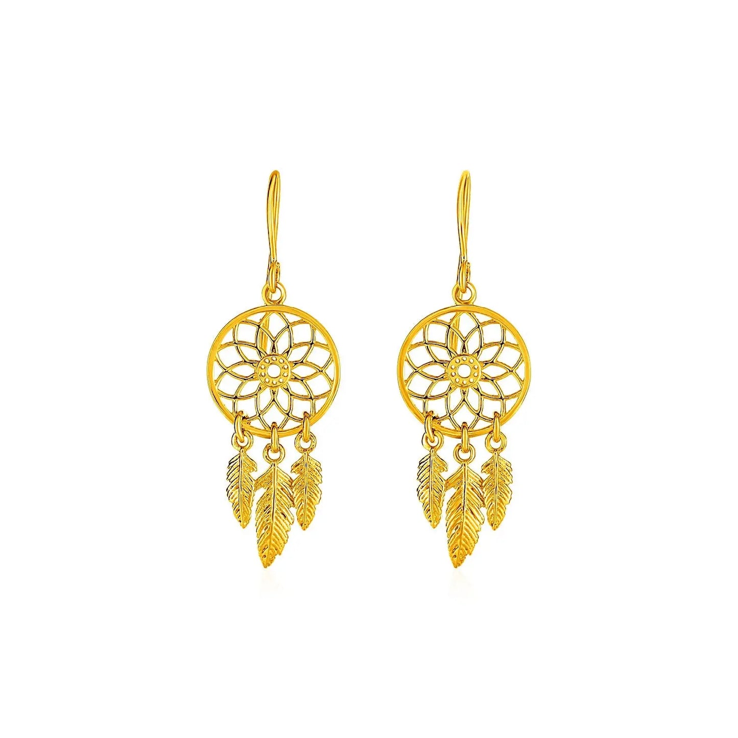 Dream Catcher Earrings in 14k Yellow Gold RCJ