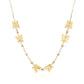 14k Yellow Gold 18 inch Necklace with Polished Butterflies and Beads RCJ