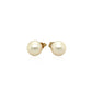 14k Yellow Gold Freshwater Cultured White Pearl Stud Earrings (7mm) RCJ