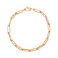 14K Rose Gold Bold Paperclip Chain Bracelet (4.20 mm)Monde Trend