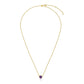 14k Yellow Gold 17 inch Necklace with Round Amethyst RCJ