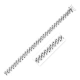 Sterling Silver Rhodium Plated Miami Cuban Chain (9.80 mm) RCJ