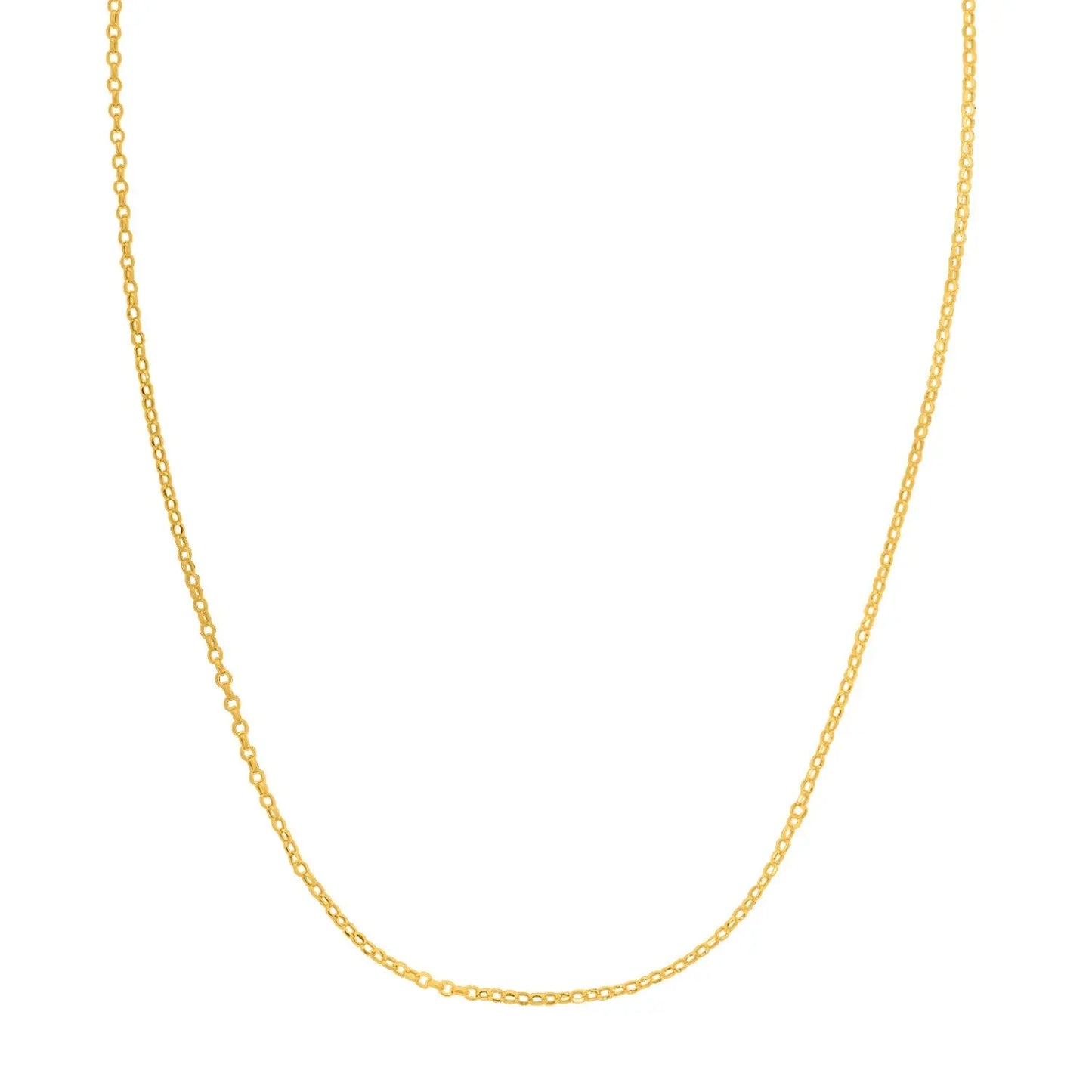 Double Extendable Cable Chain in 14k Yellow Gold (1.40 mm) RCJ