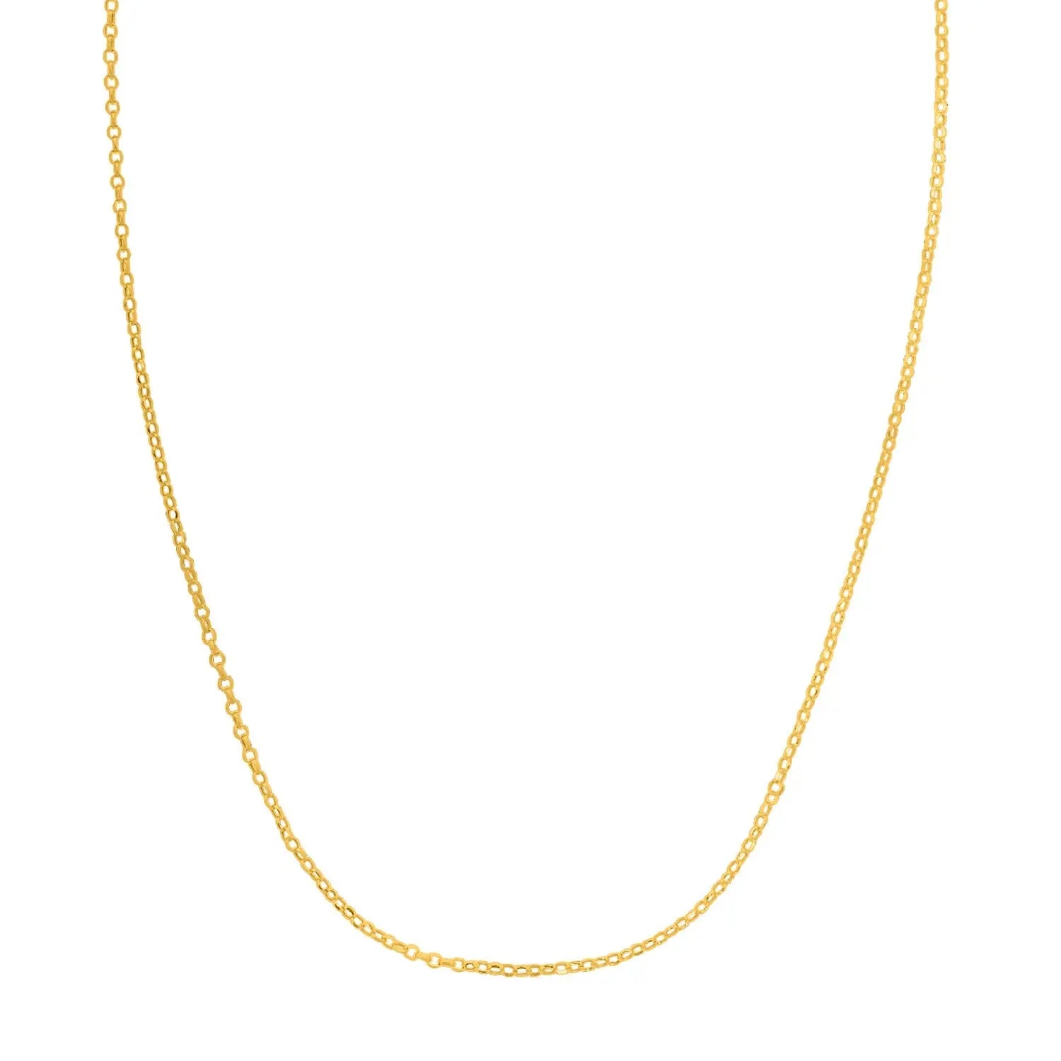 Double Extendable Cable Chain in 14k Yellow Gold (1.40 mm) RCJ