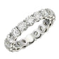 Round Cut Lab Grown Diamond Eternity Ring in 14k White Gold (2 cttw FG/VS2) RCJ