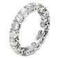 Round Cut Lab Grown Diamond Eternity Ring in 14k White Gold (2 cttw FG/VS2) RCJ