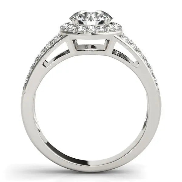 14k White Gold Round Split Shank Style Diamond Engagement Ring (1 1/2 cttw) RCJ