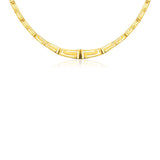 14K Yellow Gold Necklace with Graduated Greek Meander Motif Links RCJ