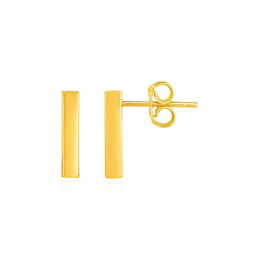 Bar Post Earrings in 14k Yellow Gold RCJ