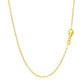 18k Yellow Gold Round Cable Link Chain (1.50 mm) RCJ