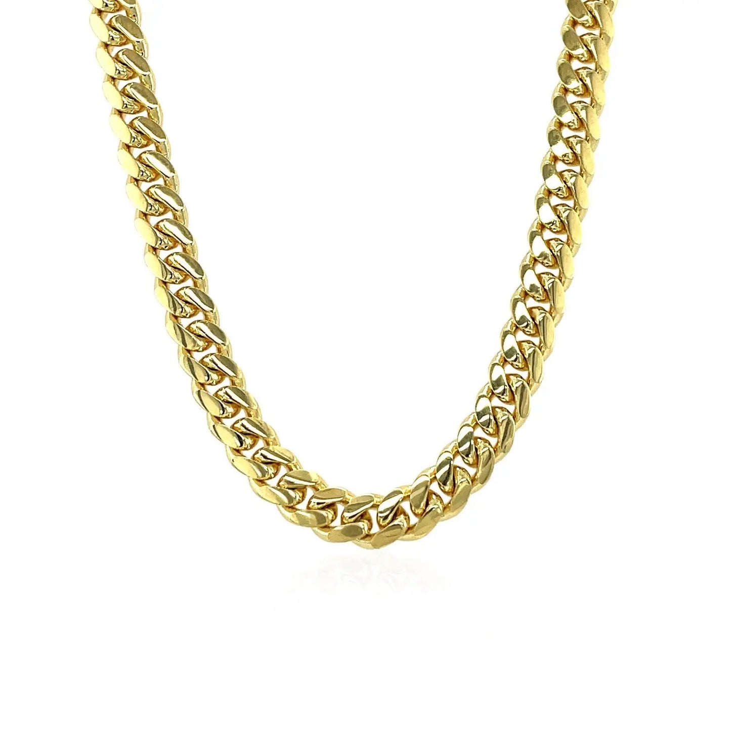 10k Yellow Gold Classic Miami Cuban Solid Chain (4.90 mm)Monde Trend