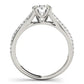 14k White Gold Double Prong Multirow Band Diamond Engagement Ring (1 1/8 cttw)Monde Trend