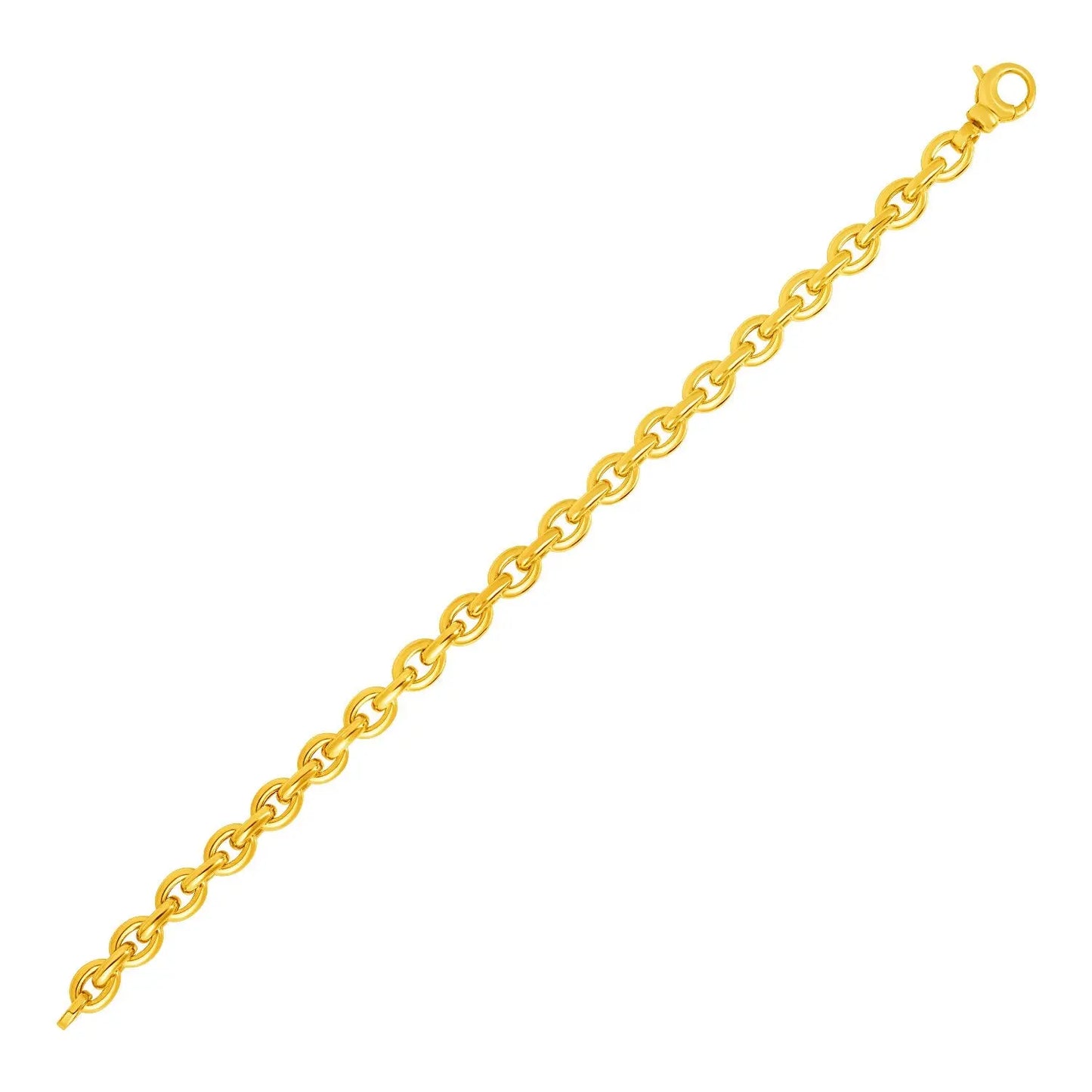 14k Yellow Gold Polished Oval Link Bracelet (6.20 mm) RCJ