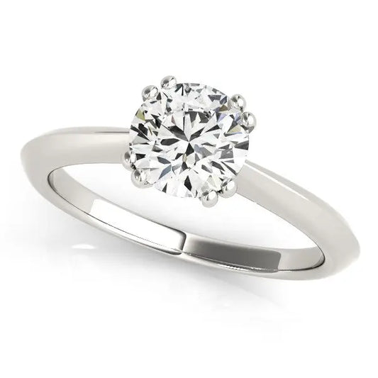 14k White Gold Double Prong Set Solitaire Diamond Engagement Ring (1 cttw)Monde Trend