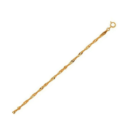 10k Yellow Gold Singapore Chain (2.20 mm)Monde Trend