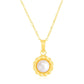 14k Yellow Gold Flower Necklace with Pearl RCJ