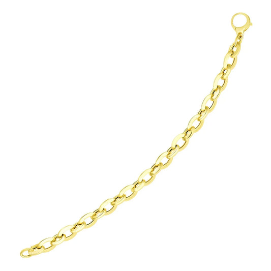 14k Yellow Gold Cable Chain Design Bracelet (0.90 mm) RCJ