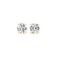 2 cttw Certified IGI Lab Grown Round Diamond Earrings 14k Yellow Gold (G/VS2)