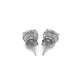 14k White Gold Round CZ Stud Earrings(8mm) RCJ