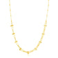 14k Yellow Gold Beaded U Link Chain Necklace RCJ