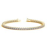 Lab Grown Round Diamond Tennis Bracelet in 14k Yellow Gold (5 cctw  F/G  VS2/SI1) RCJ