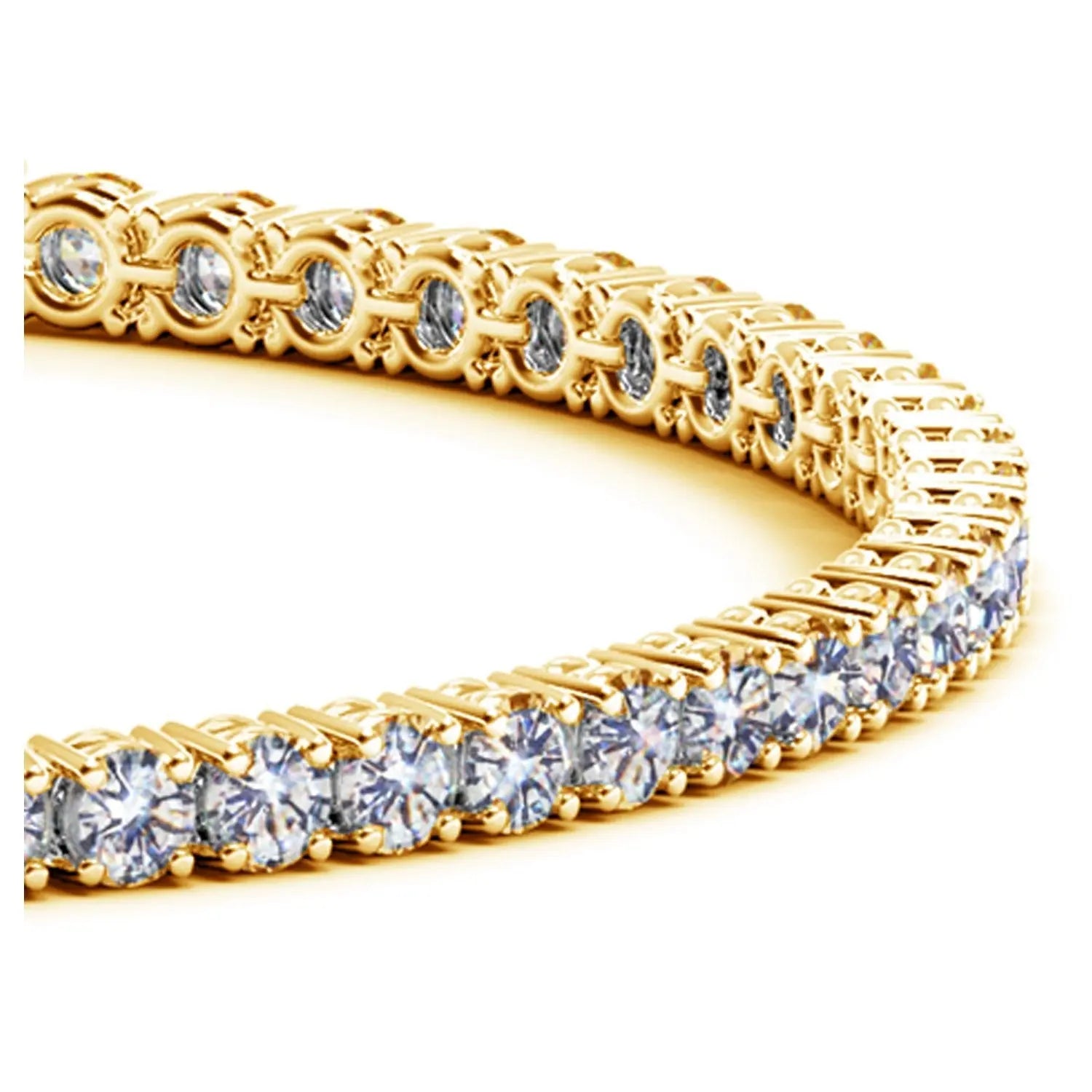 Lab Grown Round Diamond Tennis Bracelet in 14k Yellow Gold (5 cctw  F/G  VS2/SI1) RCJ