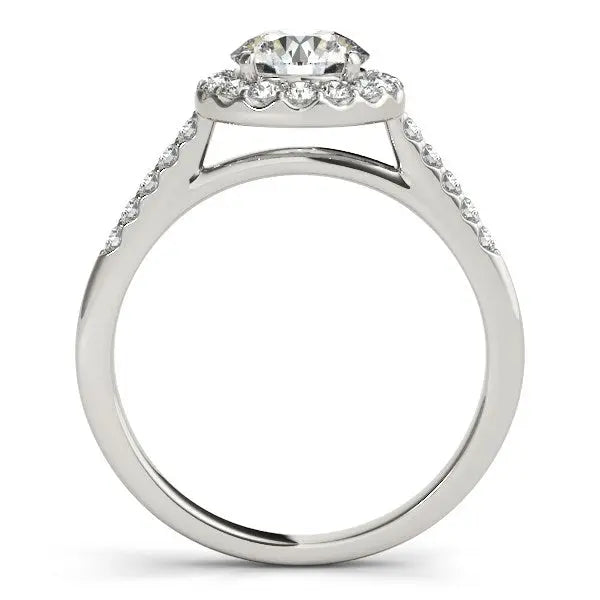 14k White Gold Halo Diamond Engagement Ring (1 3/8 cttw)Monde Trend