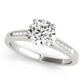 14k White Gold Single Row Diamond Engagement Ring (1 cttw) RCJ