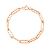 14K Rose Gold Extra Wide Paperclip Chain Bracelet (6.10 mm)Monde Trend