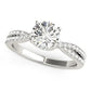 14k White Gold Fancy Prong Split Shank Diamond Engagement Ring (1 1/4 cttw)Monde Trend