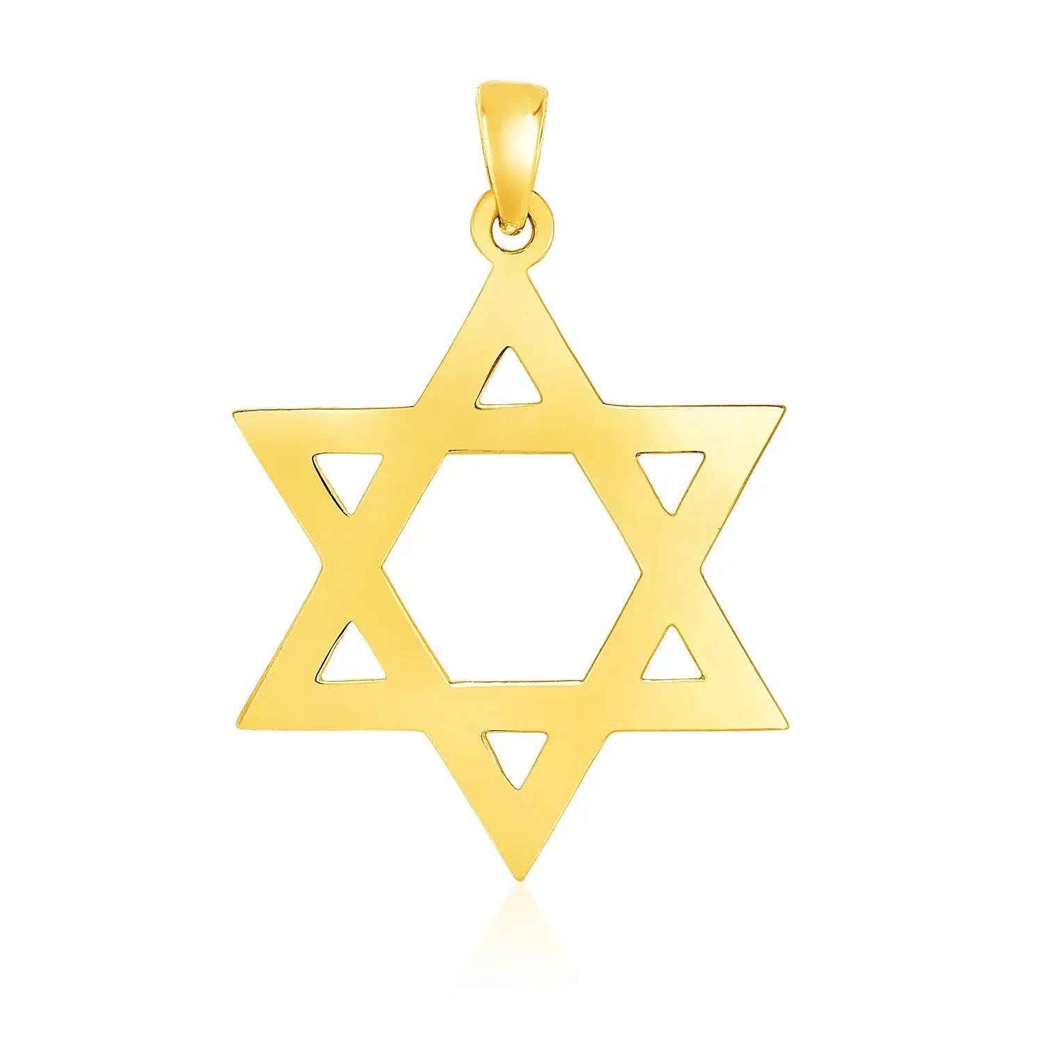 14k Yellow Gold Polished Star of David Pendant RCJ