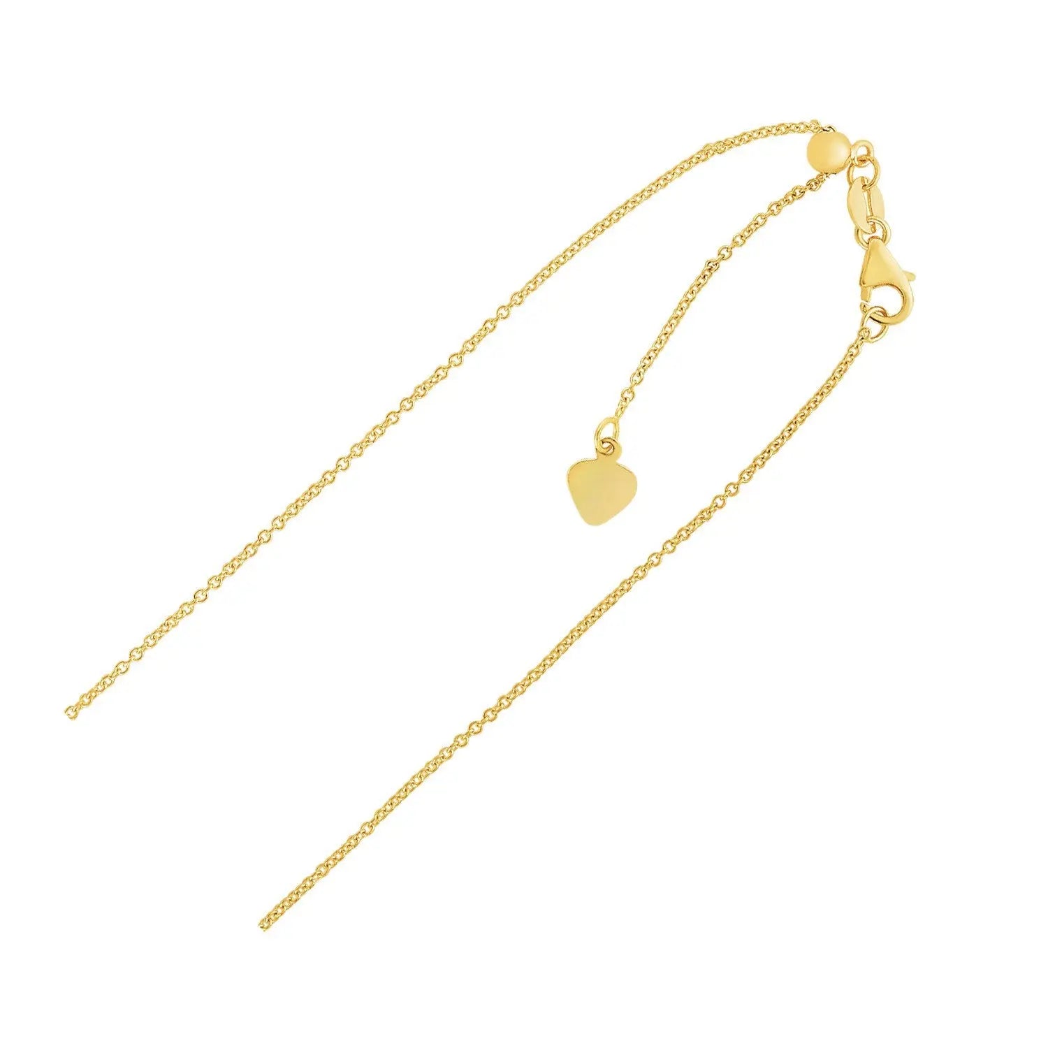 Adjustable Cable Chain in 14k Yellow Gold (0.97 mm) RCJ