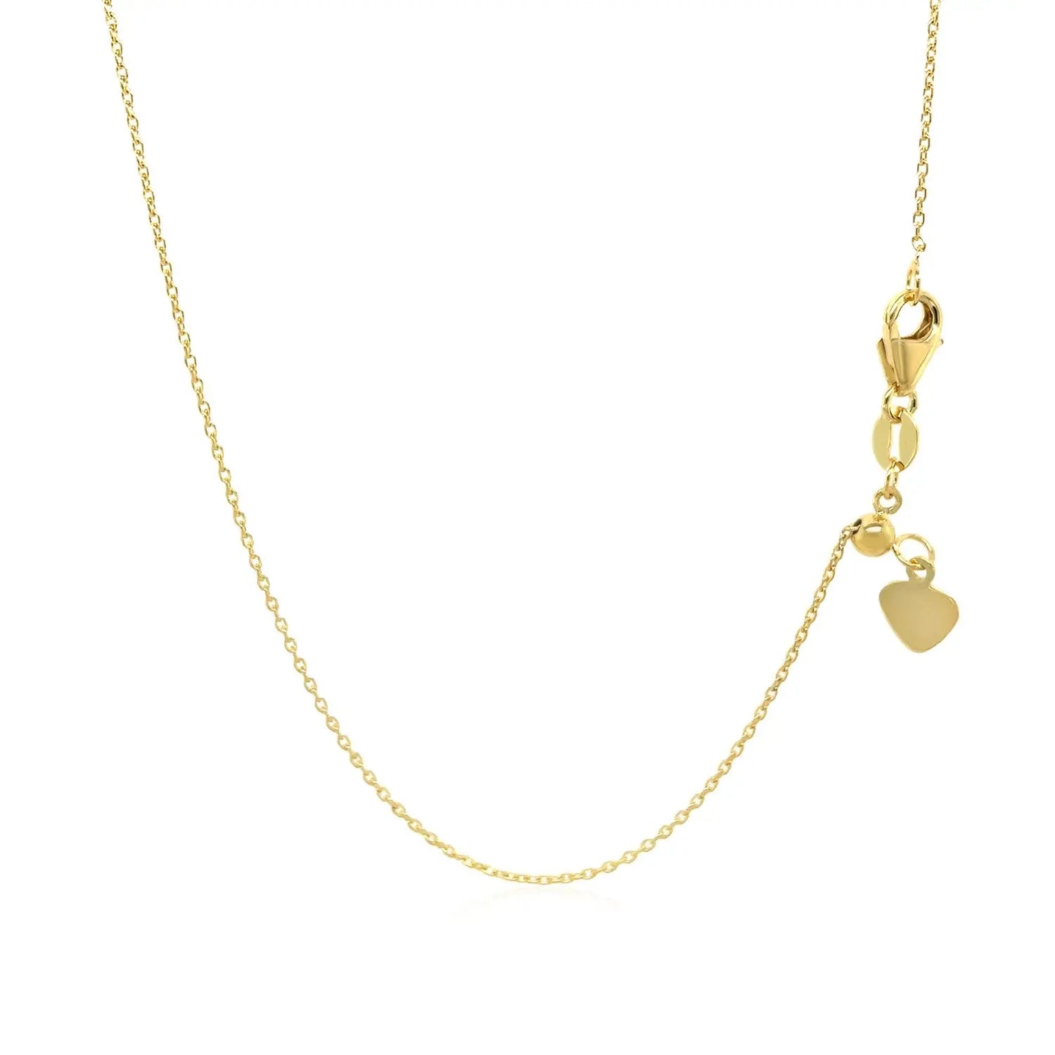 Adjustable Cable Chain in 14k Yellow Gold (0.97 mm) RCJ