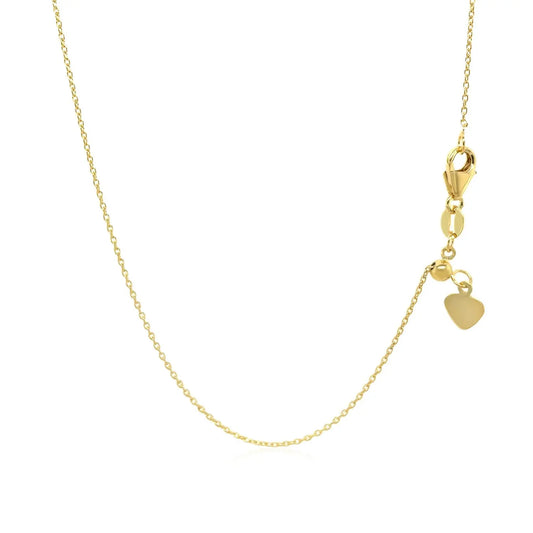 Adjustable Cable Chain in 14k Yellow Gold (0.97 mm) RCJ