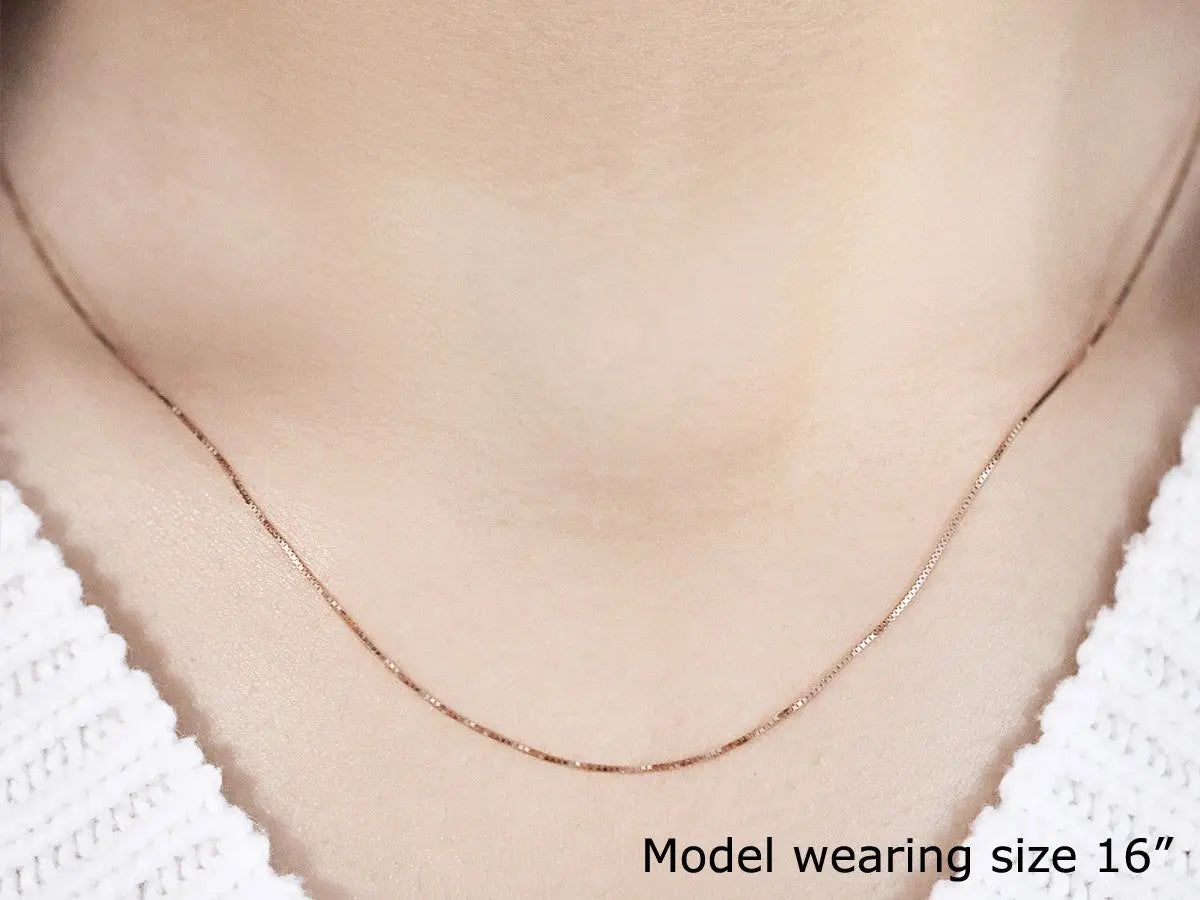 14k Rose Gold Classic Box Chain (0.45 mm)Monde Trend