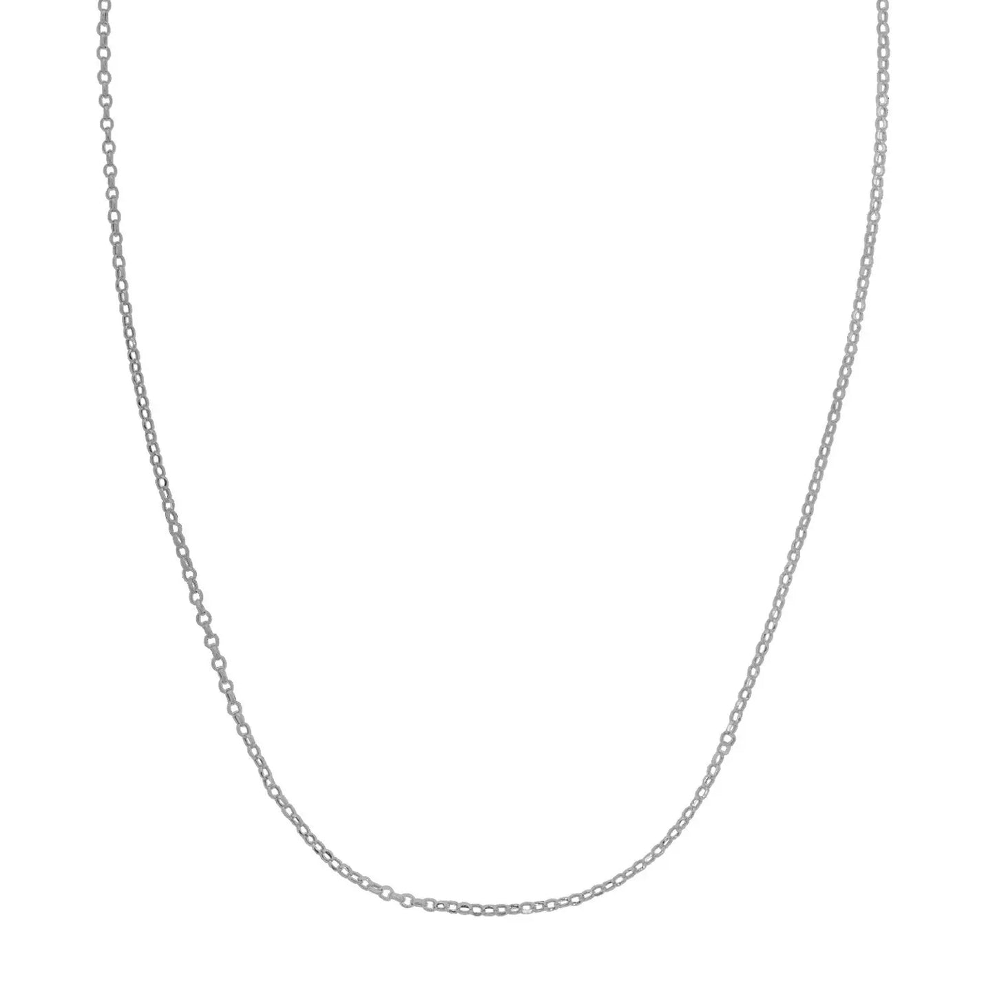 Double Extendable Cable Chain in 14k White Gold (1.40 mm) RCJ