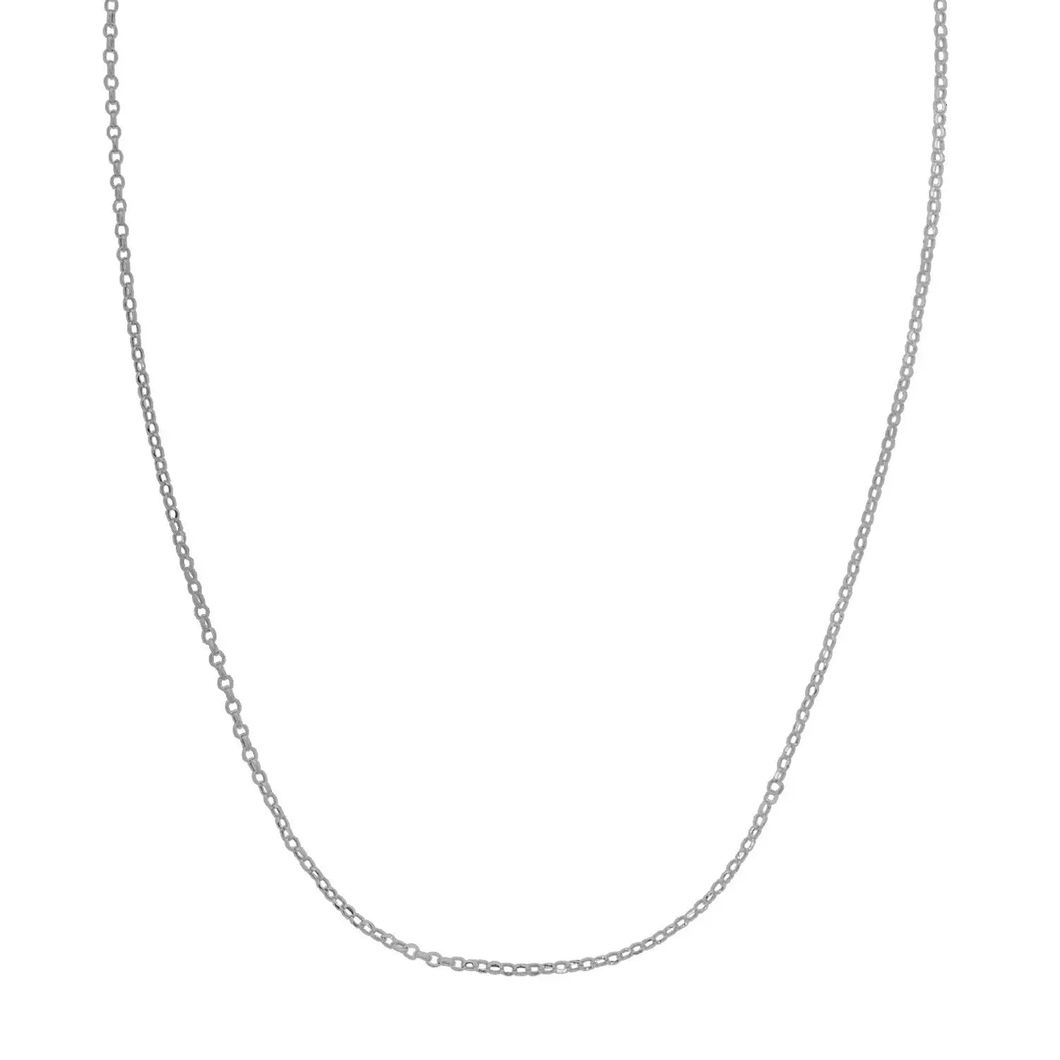 Double Extendable Cable Chain in 14k White Gold (1.40 mm) RCJ