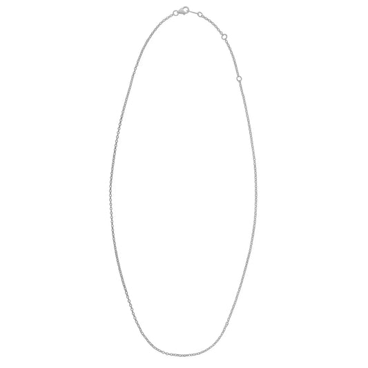 Double Extendable Cable Chain in 14k White Gold (1.40 mm) RCJ