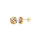 Love Knot Post Earrings in 14k Tri Color Gold RCJ