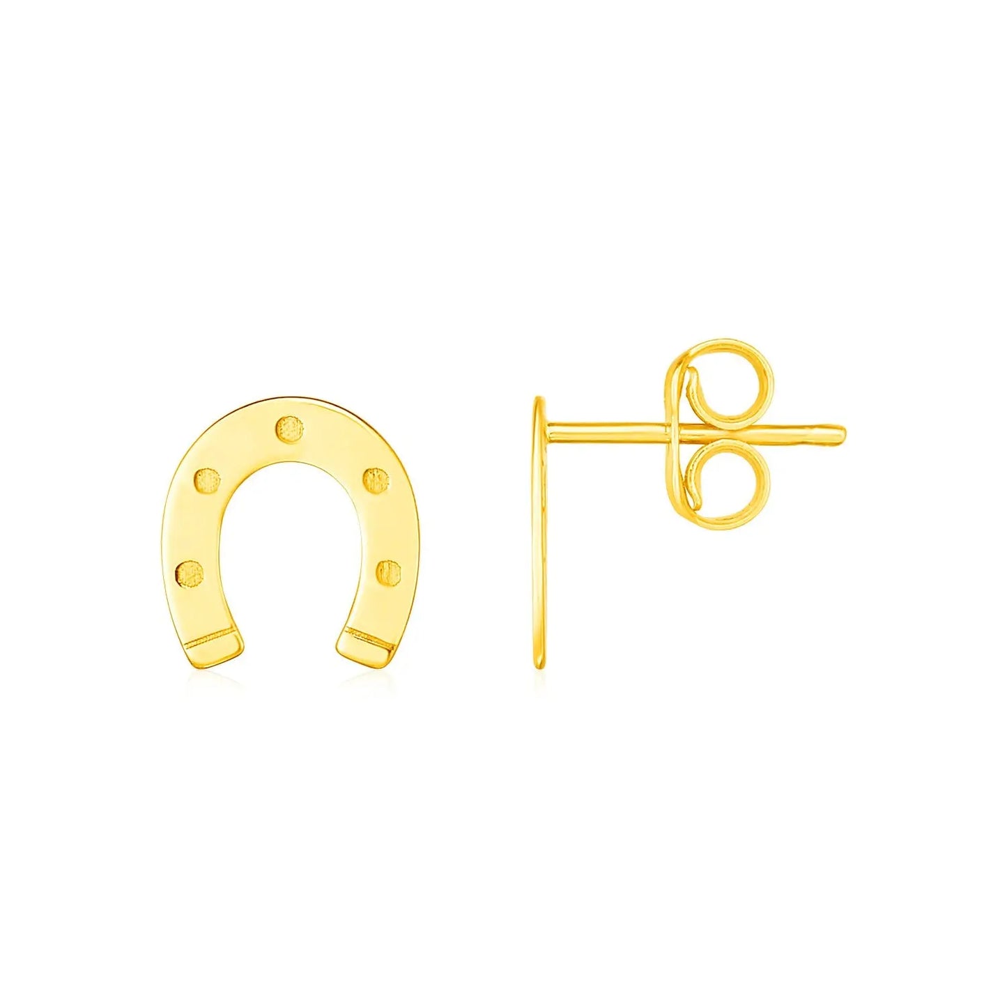 14K Yellow Gold Horseshoe Earrings RCJ