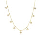 14k Yellow Gold Necklace with Round Diamond Charms RCJ