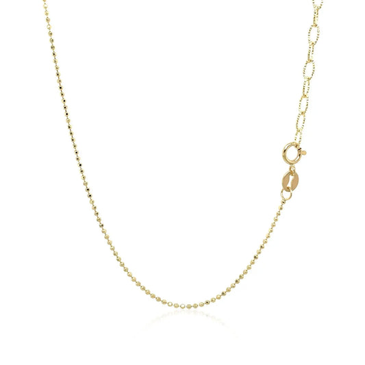 14k Yellow Gold Necklace with Round Diamond Charms RCJ