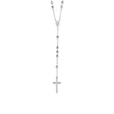 Rosary Chain and Large Bead Necklace in Sterling Silver RCJ