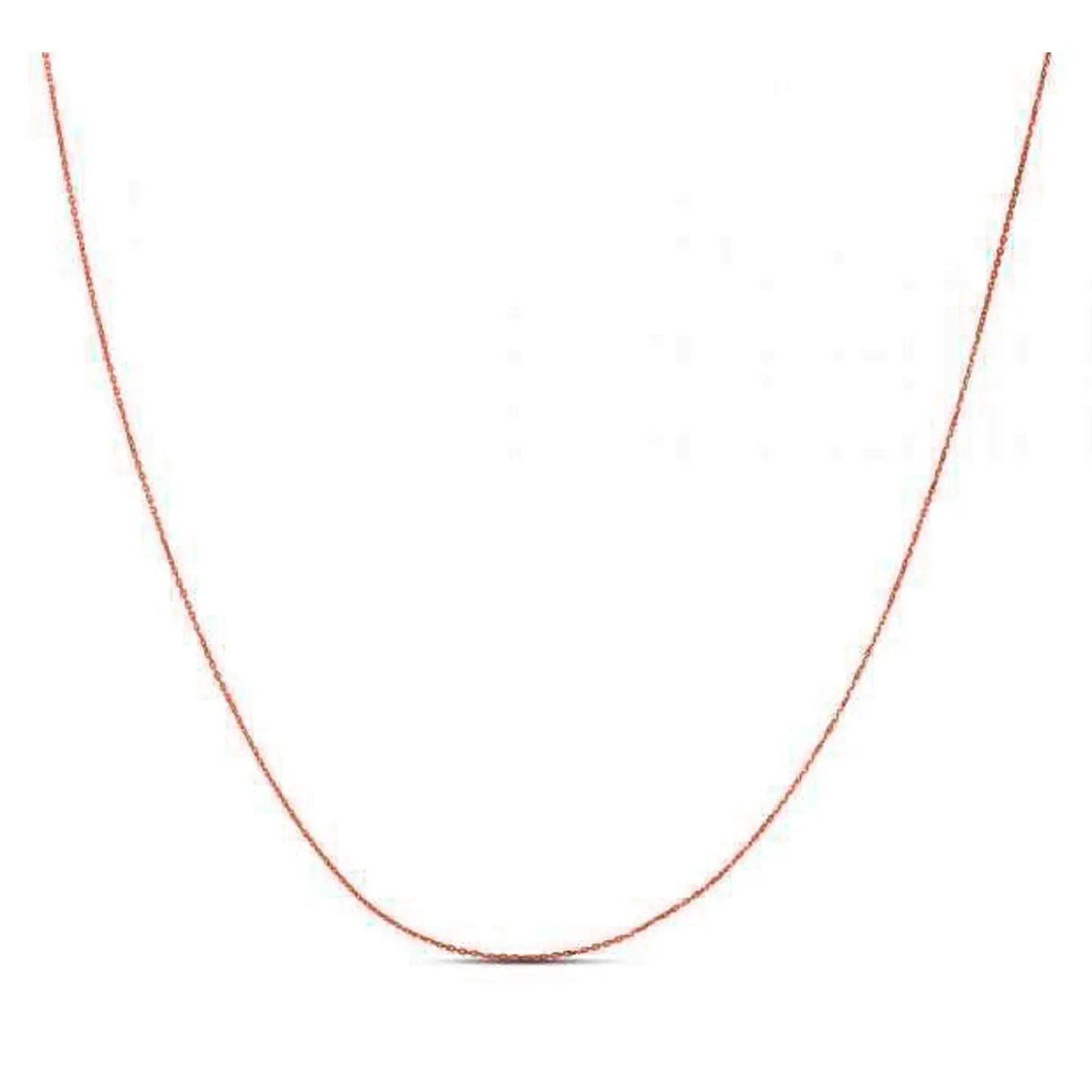 Double Extendable Diamond Cut Cable Chain in Rose Gold (0.87 mm) RCJ