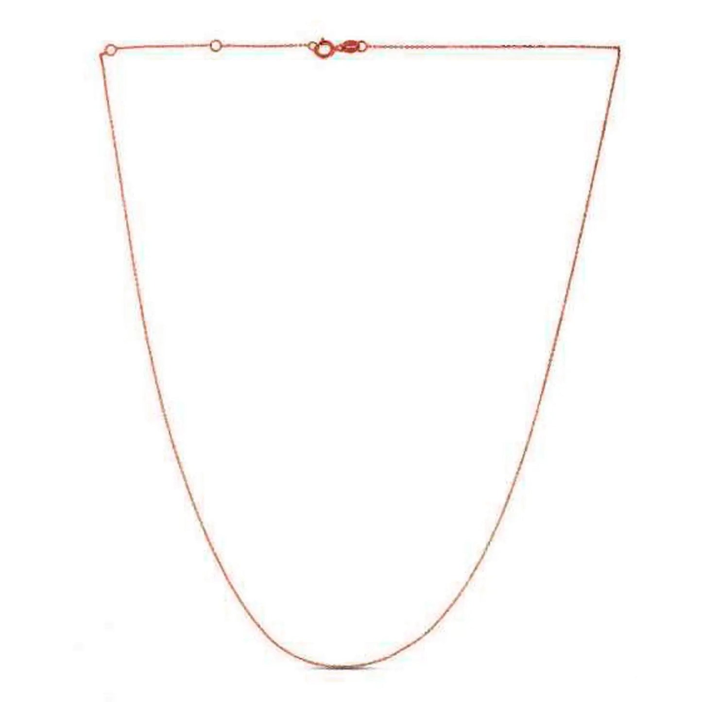 Double Extendable Diamond Cut Cable Chain in Rose Gold (0.87 mm) RCJ