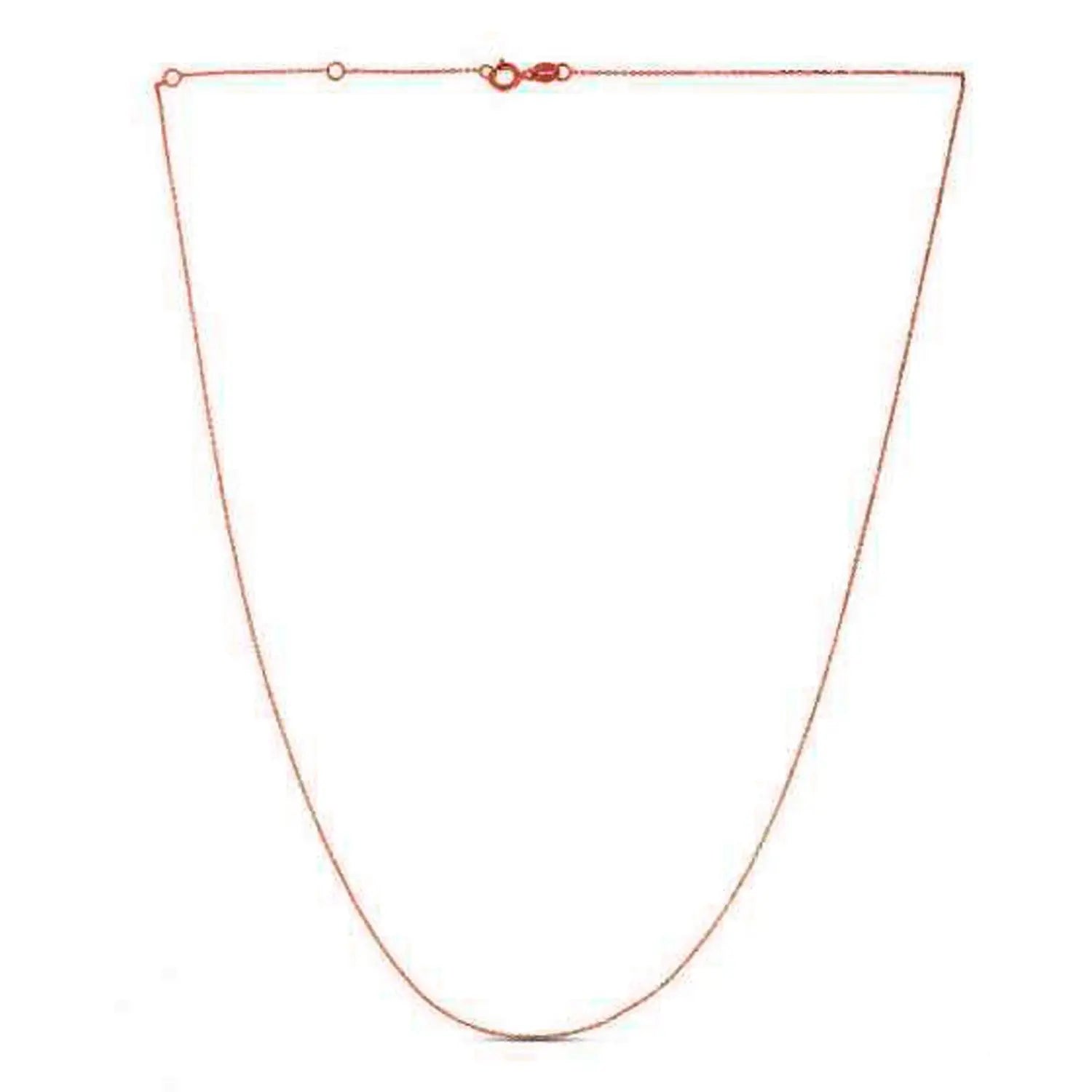 Double Extendable Diamond Cut Cable Chain in Rose Gold (0.87 mm) RCJ